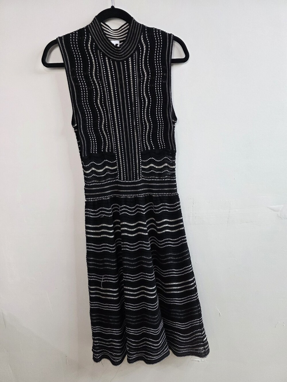 Missoni Black and White Sleeveless Knit Midi Dress